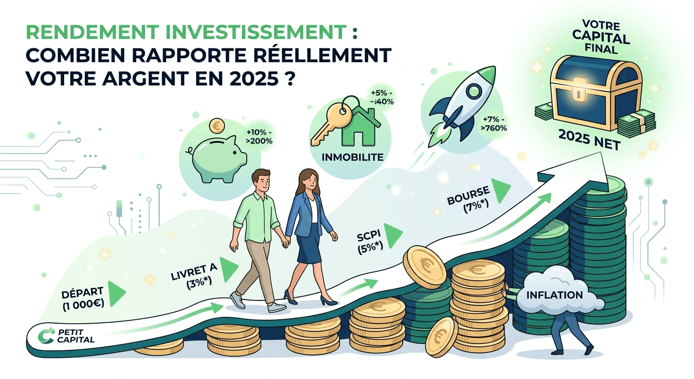 Rendement investissement : combien rapporte réellement votre argent en 2026 ?